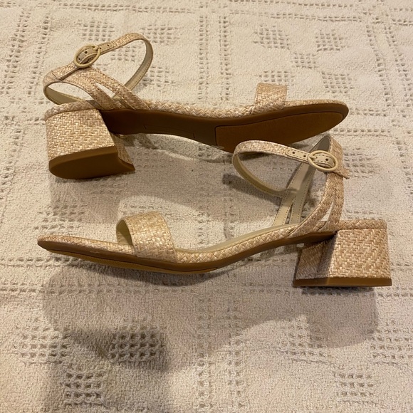 Copper Key Waltz Raffia Block Heel Sandals size 9 NEW w/o box crochet summer - Picture 3 of 7